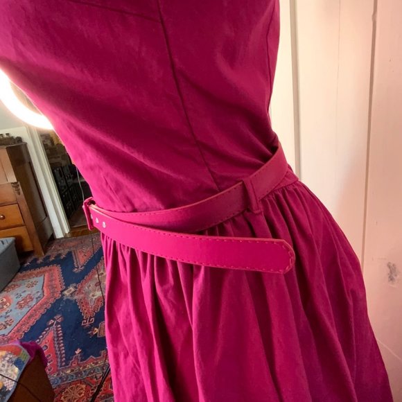NWT Boflyyang Retro Pink Dress Belt sleeveless Classic Rockabilly L or M - Picture 6 of 10